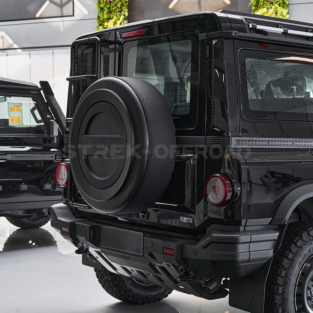 ABS and leather spare wheel cover installed on Ineos Grenadier