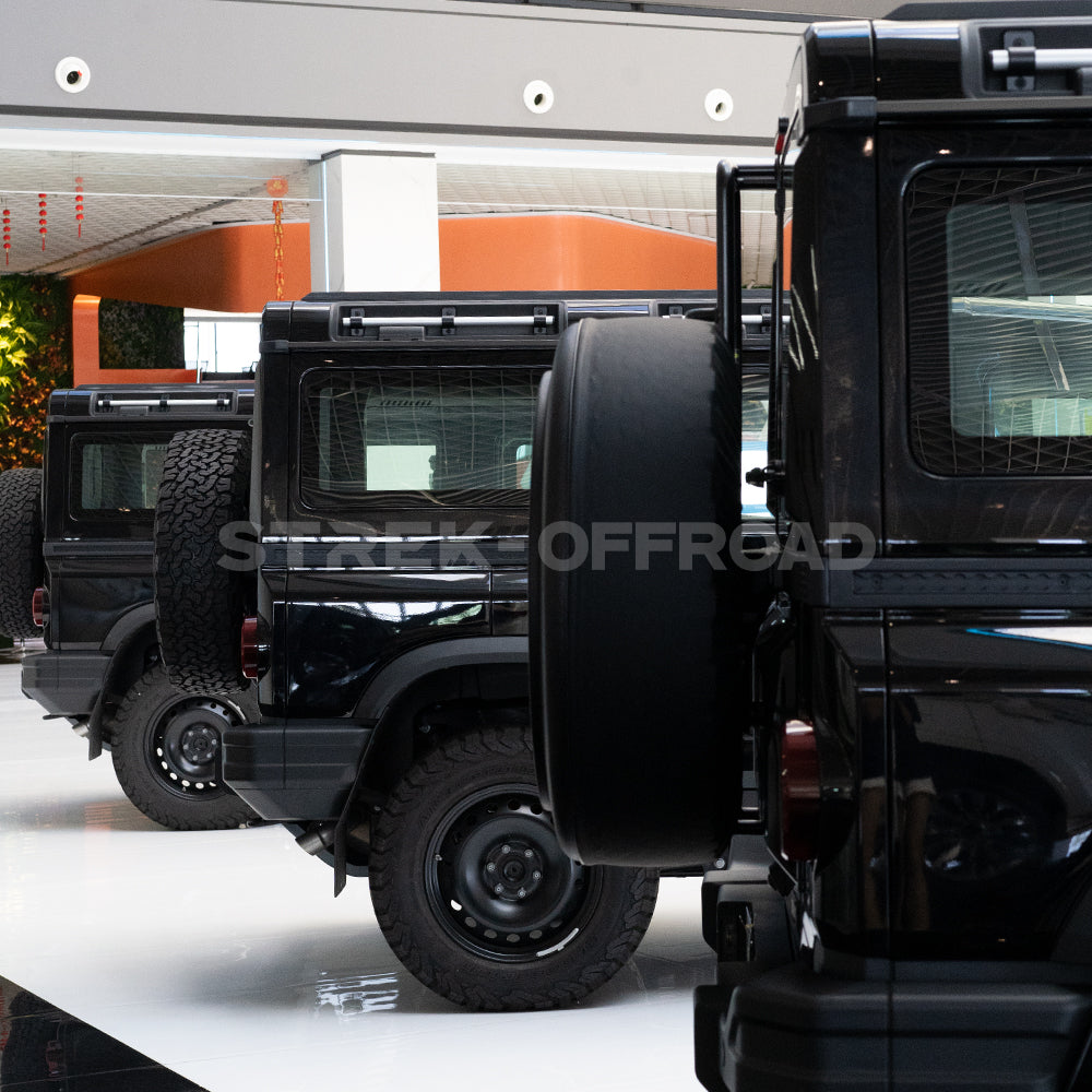 ABS and leather spare wheel cover installed on Ineos Grenadier