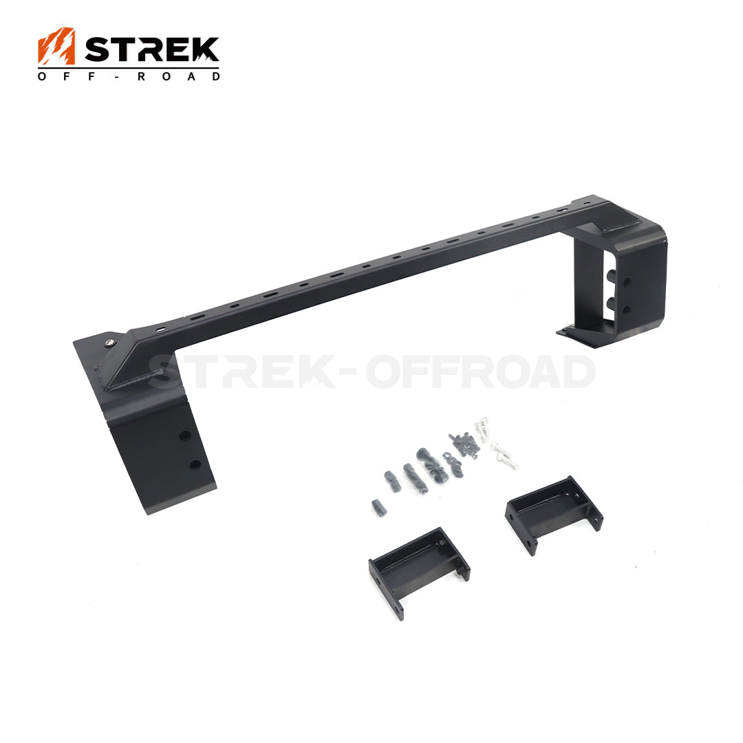 Front bumper light bar mounting bracket installed on INEOS Grenadier US and European models