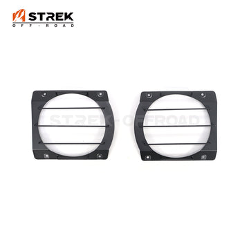 2 PCS Aluminum Alloy Car Headlight Cover for Ineos Grenadier 2020-2024 by Strek Offroad (Style B)