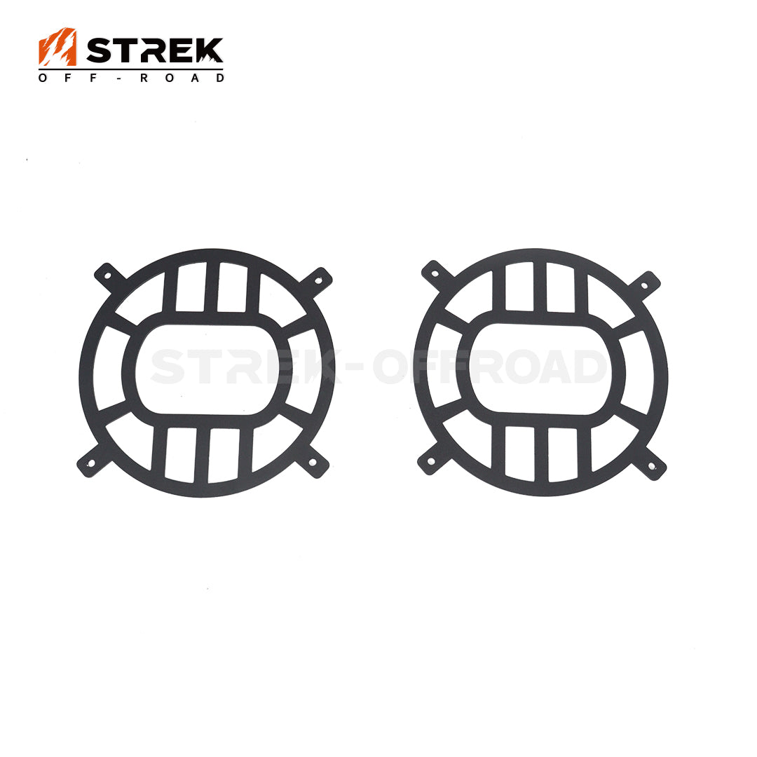 2 PCS Aluminum Alloy Car Headlight Cover for Ineos Grenadier 2020-2024 by Strek Offroad (Style A)