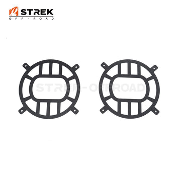 2 PCS Aluminum Alloy Car Headlight Cover for Ineos Grenadier 2020-2024 by Strek Offroad (Style A)
