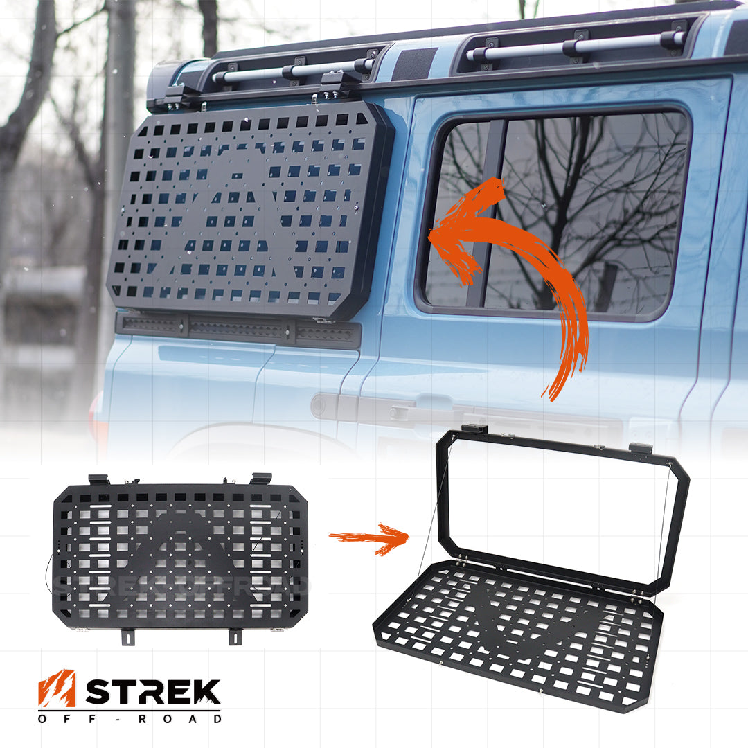 Ineos Grenadier Rear Window Storage Box - Side Cargo Rack - Modular Storage Panel System