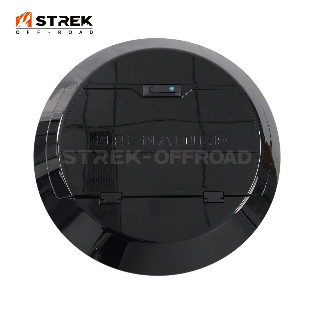 STREK OFF ROAD spare tire cover with folding table on Ineos Grenadier