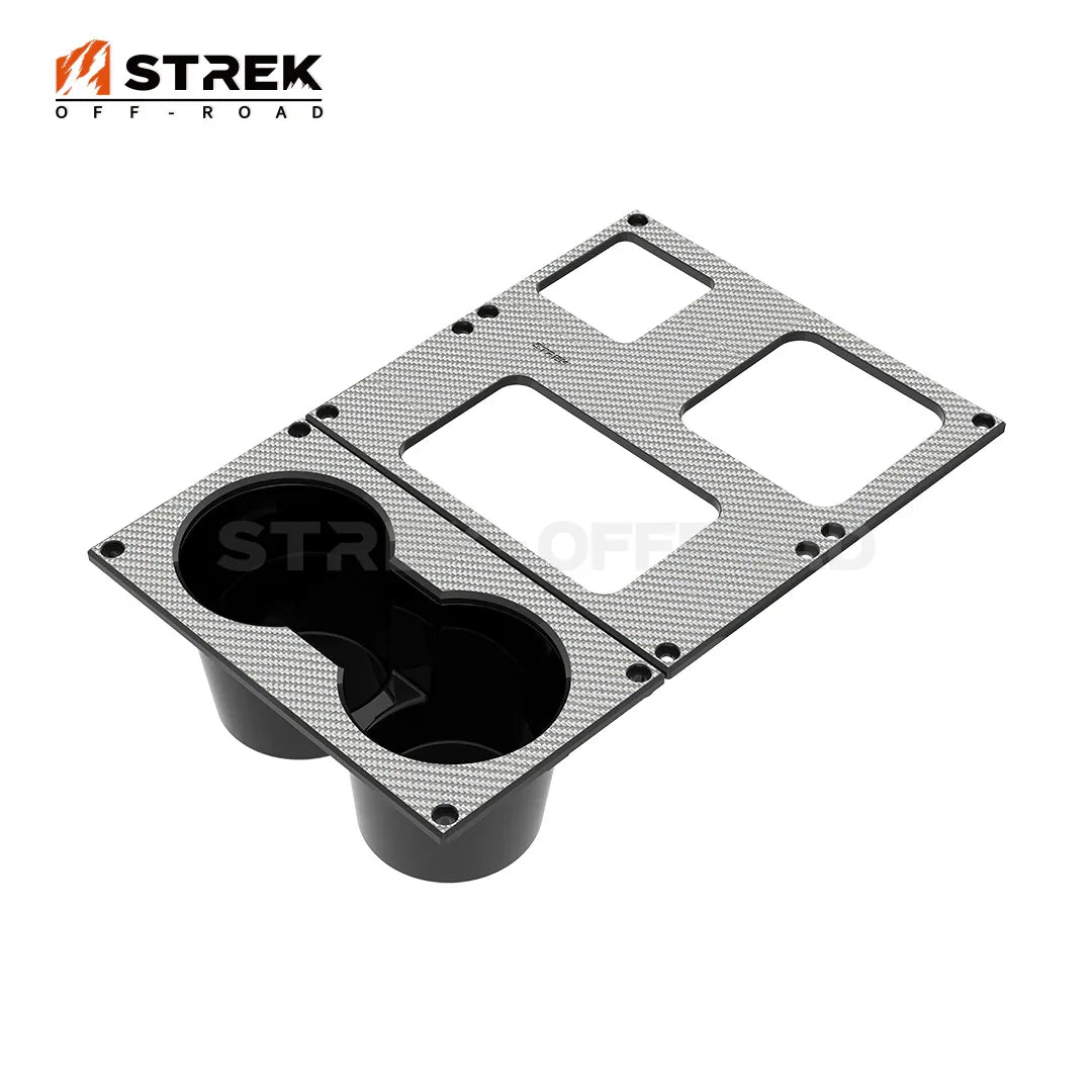 ineos-grenadier-aluminum-cup-holder-White-Carbon-Fiber-1 - Strek Offroad