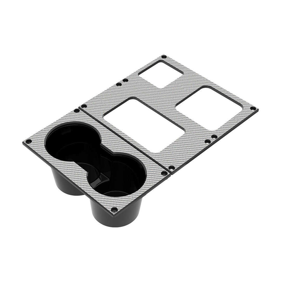 Ineos Grenadier Center Console Cup Holder Upgrade - Silver Carbon Fiber | Strek Offroad