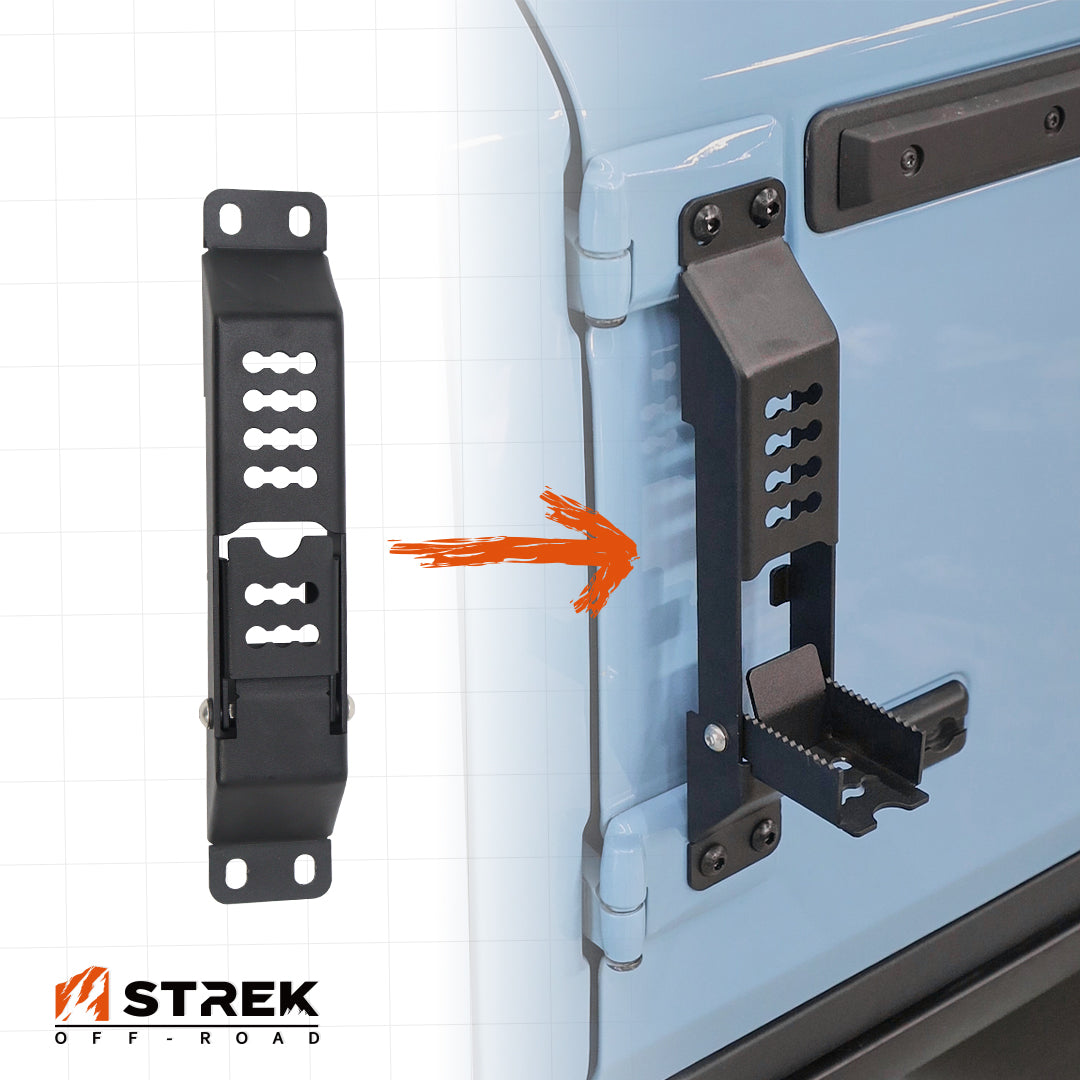 Folding door hinge step installed on Ineos Grenadier