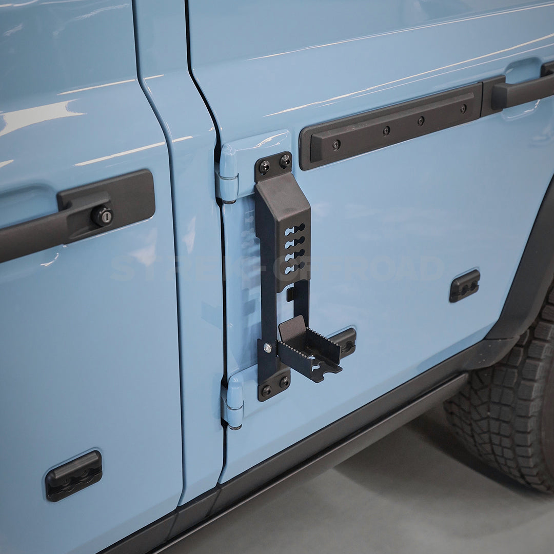 Folding door hinge step installed on Ineos Grenadier