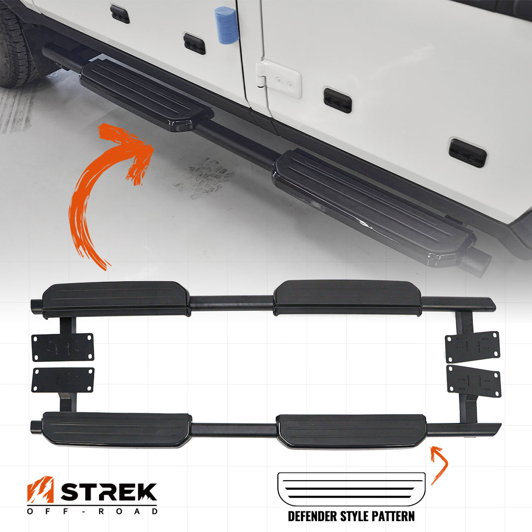 Ineos Grenadier fixed side steps with Defender style step pads