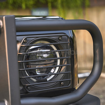 Ineos Grenadier Headlight Guards - Metal, Black - Front Light Protection