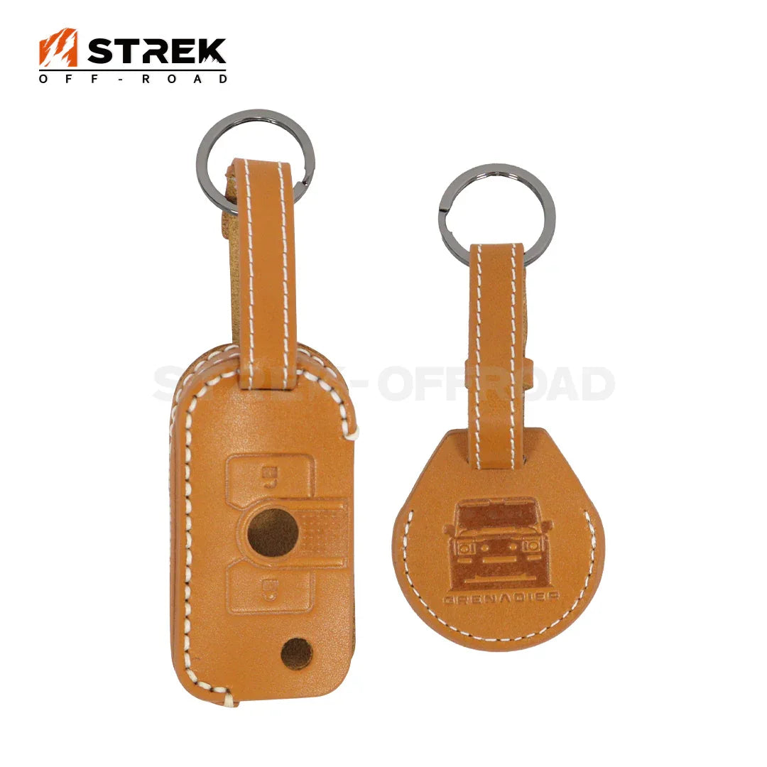 Ineos Grenadier Leather Keychain & AirTag Cover | Strek Offroad
