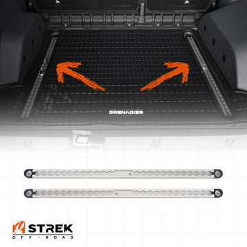Multifunctional Expansion Rail Slot for Ineos Grenadier 2020-2024 by Strek Offroad, Increases Trunk Storage Space (Silver)