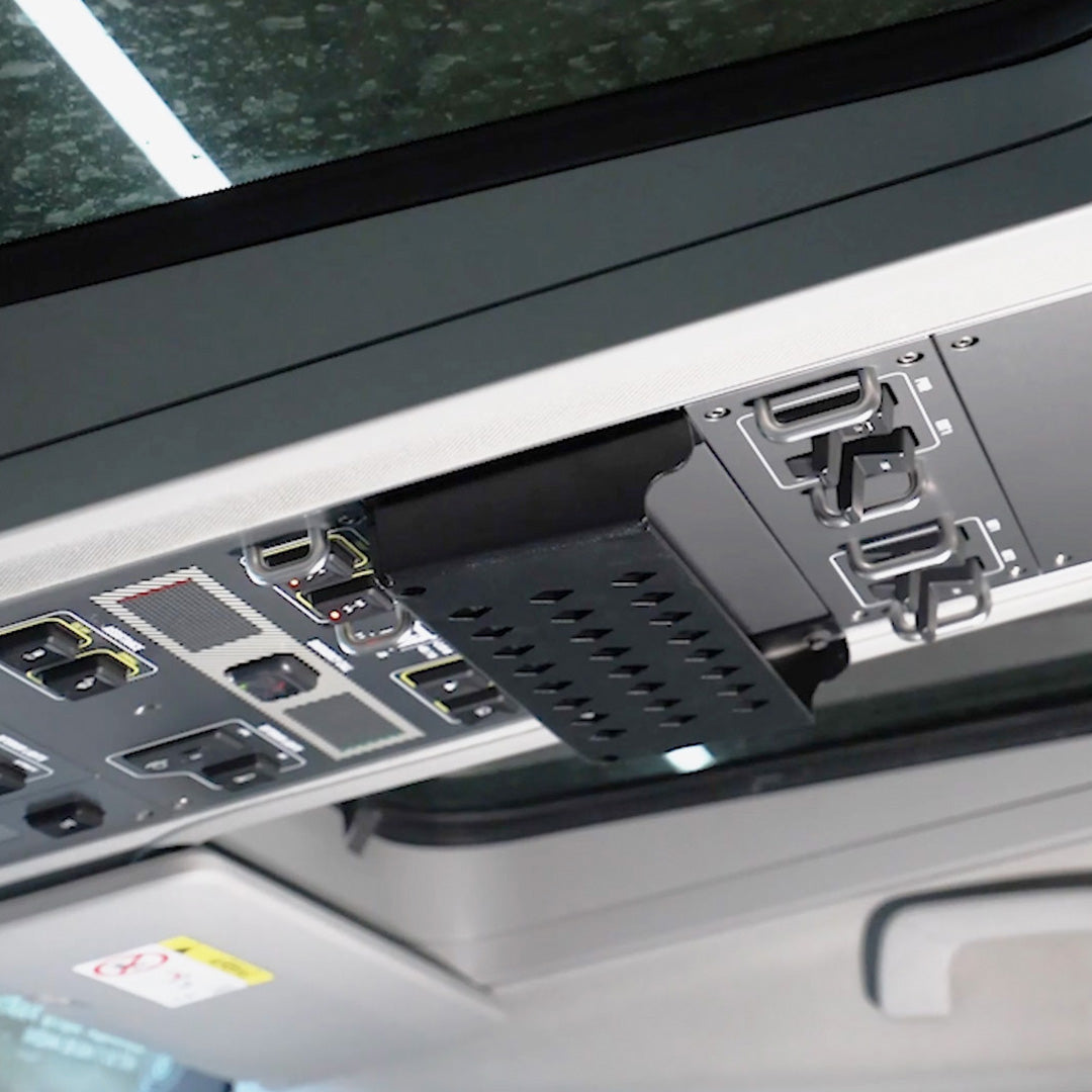 Ineos Grenadier Overhead Console Storage Tray Installed - Between Toggle Switch Columns | Strek Offroad