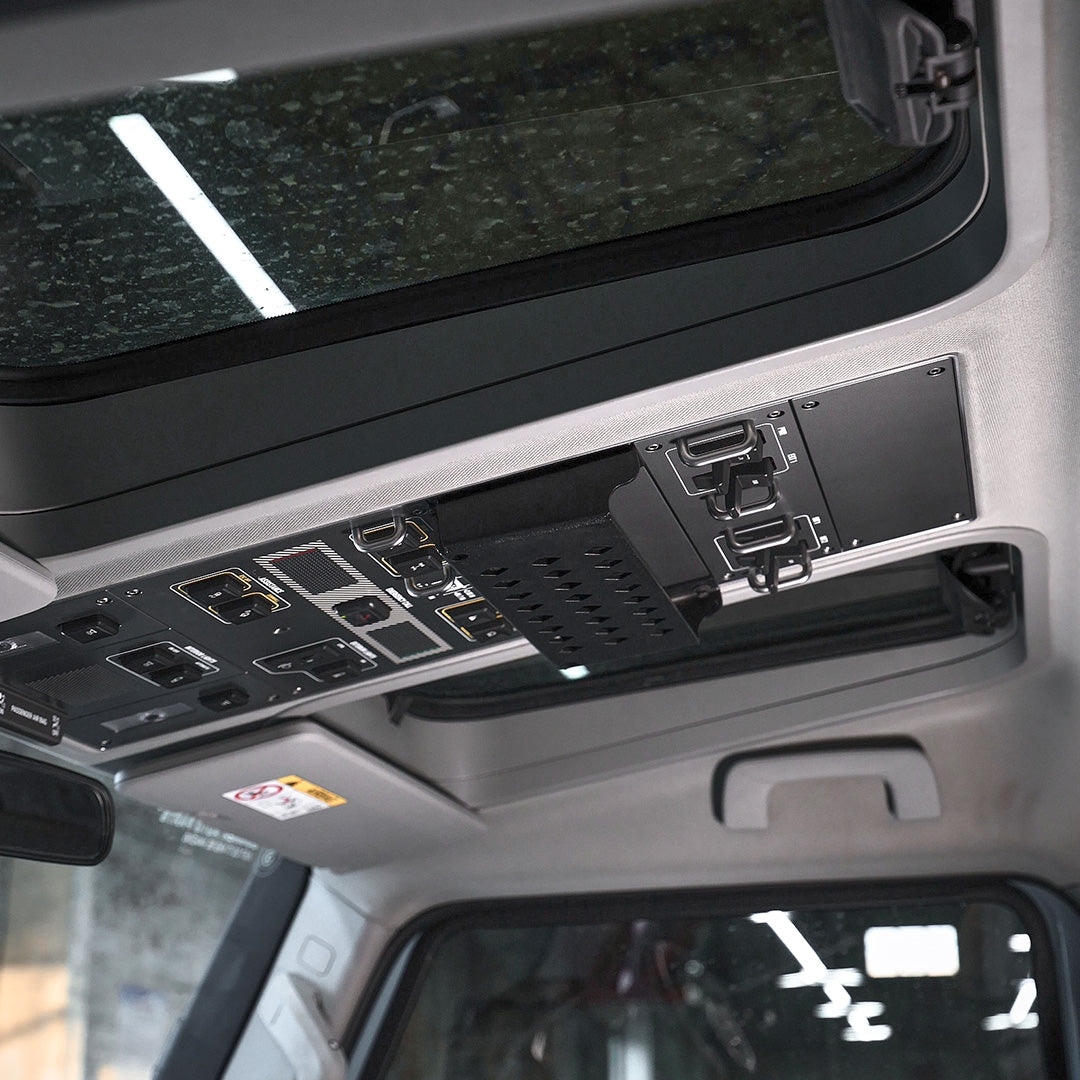 Ineos Grenadier Overhead Console Storage Tray Installed - Between Toggle Switch Columns | Strek Offroad
