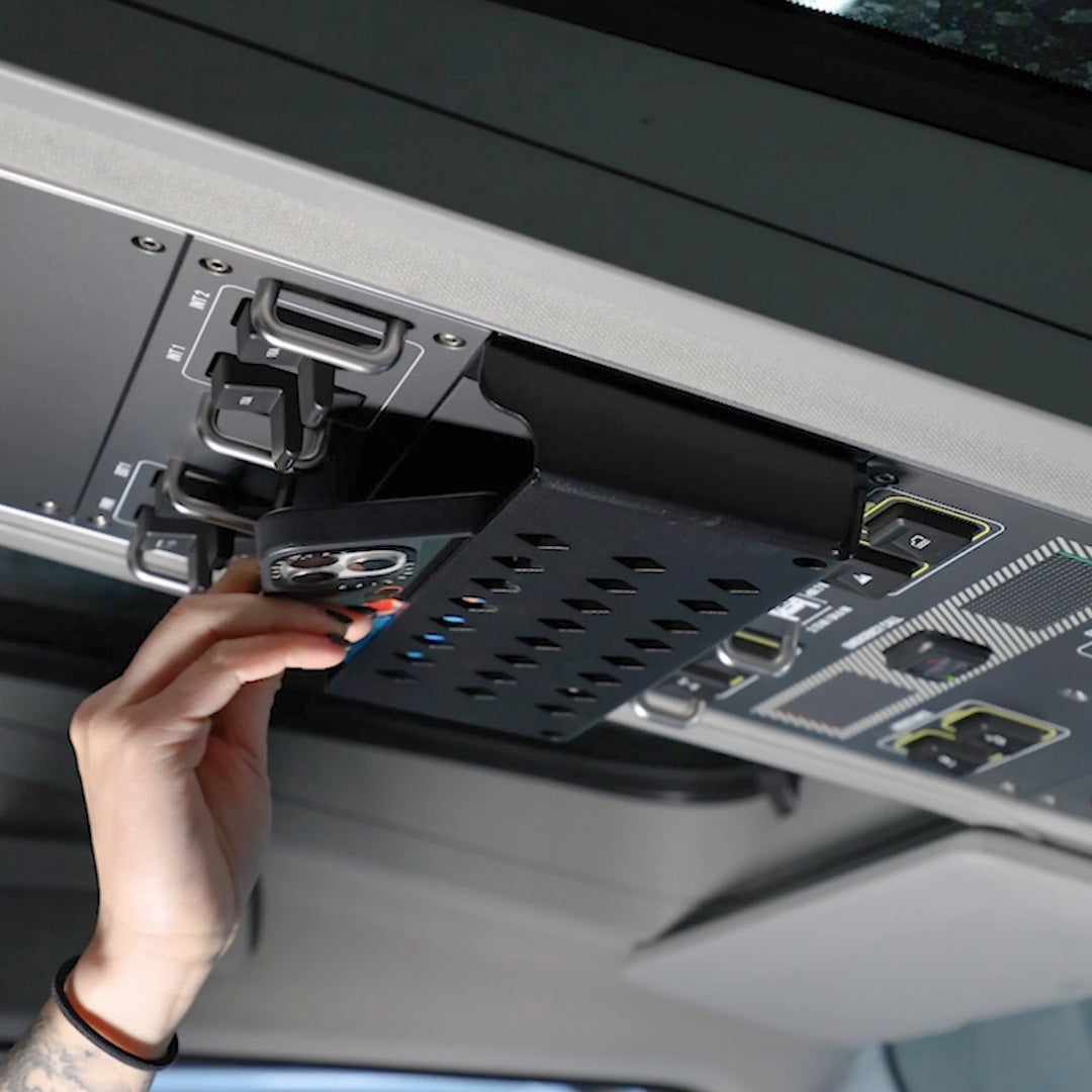 Ineos Grenadier Overhead Console Storage Tray - In-Use Overhead Storage | Strek Offroad
