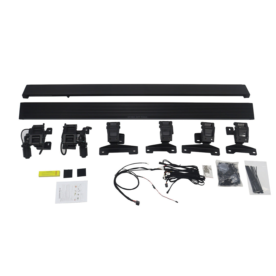 Ineos Grenadier Quartermaster Electric Side Steps with LED Light Strips - Strek Offroad