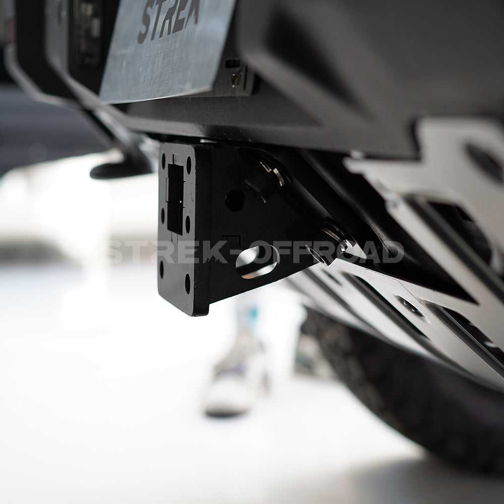 Rear bumper hitch receiver installed on Ineos Grenadier