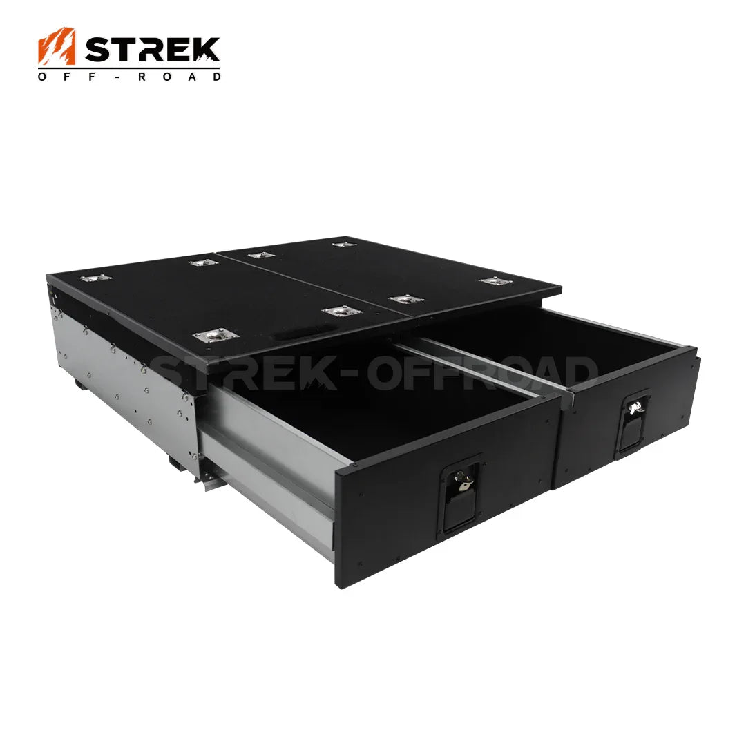 Ineos Grenadier Cargo Drawer System - Smooth-Gliding Drawer Open | Strek Offroad