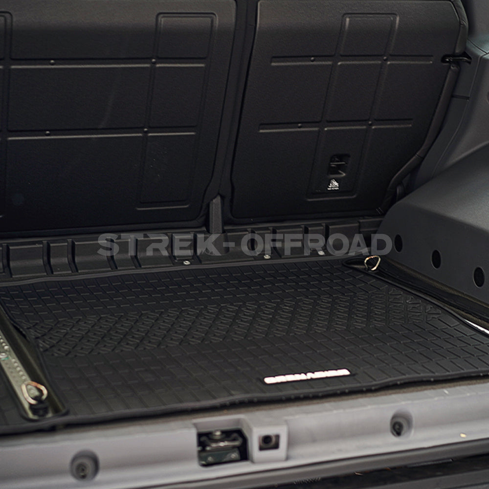 Black cargo trunk liner installed in Ineos Grenadier