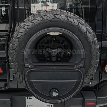 Spare Tire Expansion Plate Compatible with INEOS Grenadier 2020-2025 by Strek Offroad, Multi-Function Off-Road Outdoor Cargo Storage (Black)