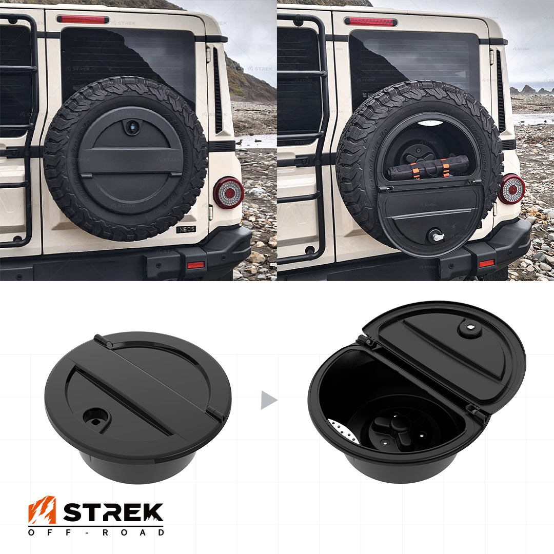 Ineos Grenadier Spare Tire Storage Box - Lockable Wheel Cover