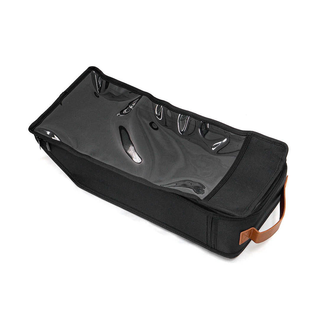 Ineos Grenadier Under Seat Organizer Oxford cloth with leather handle, white background - Strek Offroad