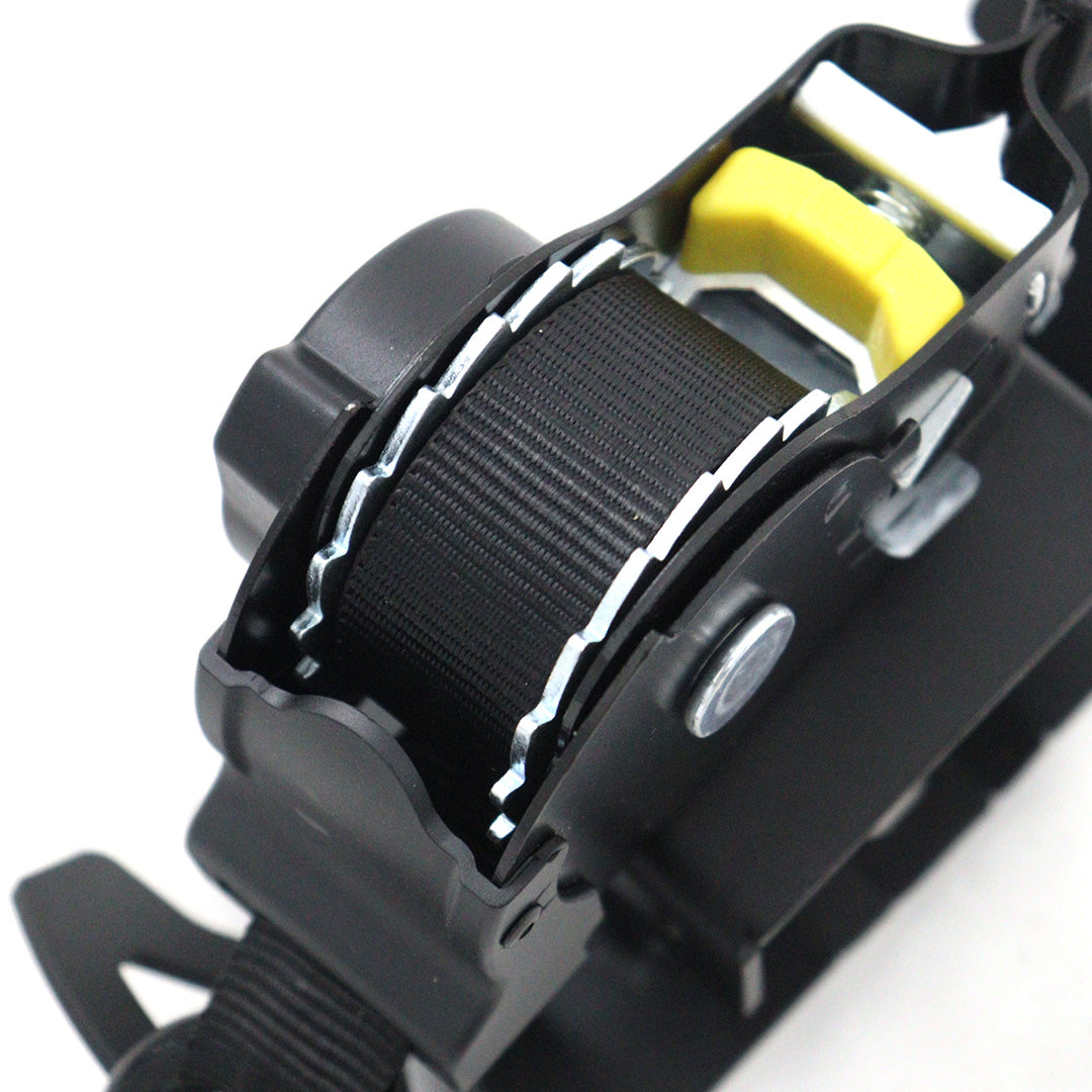 Close-up of ratchet spool and webbing on retractable ratchet strap for Ineos Grenadier Quartermaster