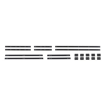 STREK Off Road exterior utility belt kit compatible with INEOS Grenadier 2023-2025 models, black texturized mechanical rail attachment system.