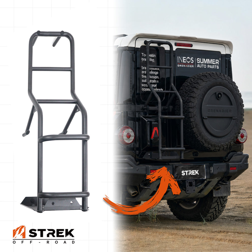 Ineos Grenadier Tail Door Ladder with Cargo Rack | Strek Offroad