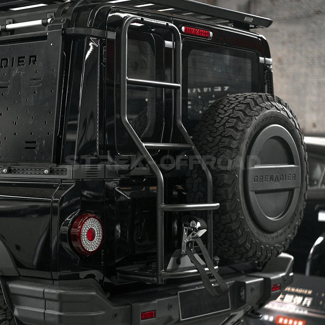 Strek Viewing Rack Ineos Grenadier Tail Door Ladder with Cargo Rack | Strek Offroad