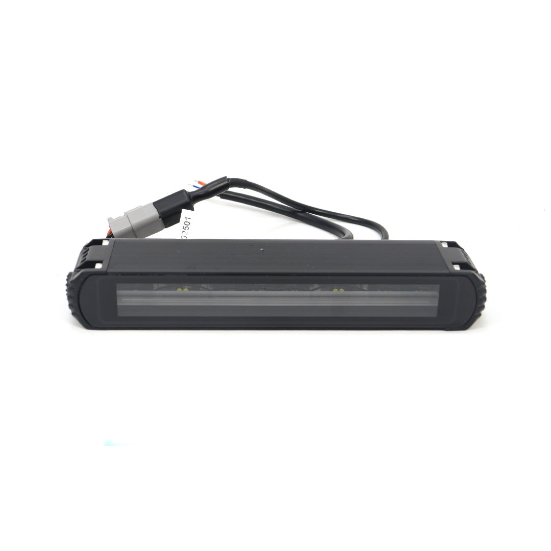 STREK Off Road square LED pod light compatible with INEOS Grenadier front bumper, showing the slim housing profile on a white background.