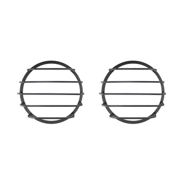 Pair of left and right STREK Off Road taillight guards designed for INEOS Grenadier 2023-2025, matte black powder-coated heavy-gauge steel protective frames on a white background.